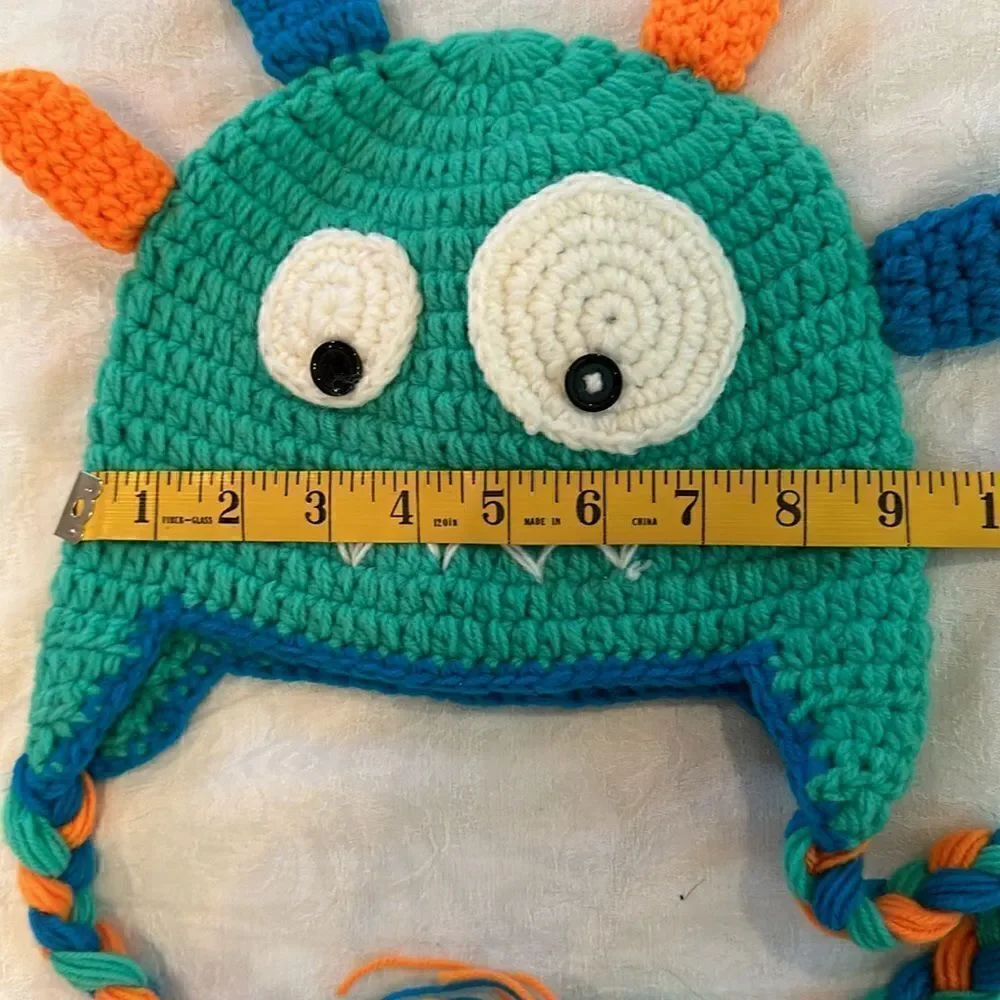 COPY - Monster Hat Hand Crocheted Colorful Halloween Winter Cap